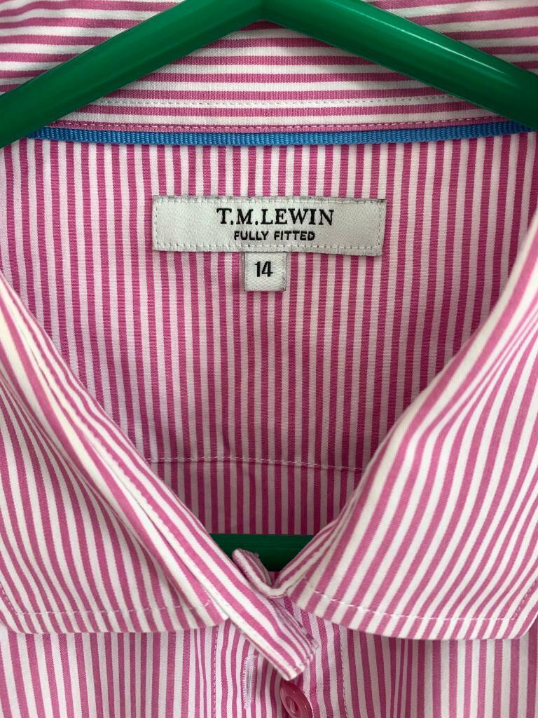 T.M. Lewin Womens pink/white shirt 